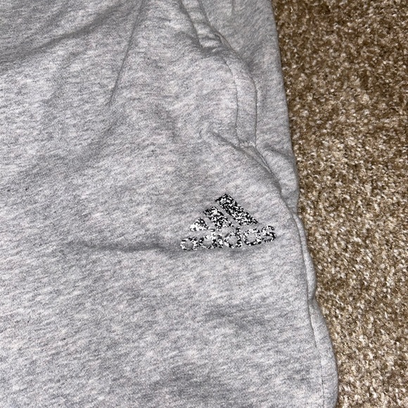 Adidas cotton shorts color grey - Picture 4 of 9